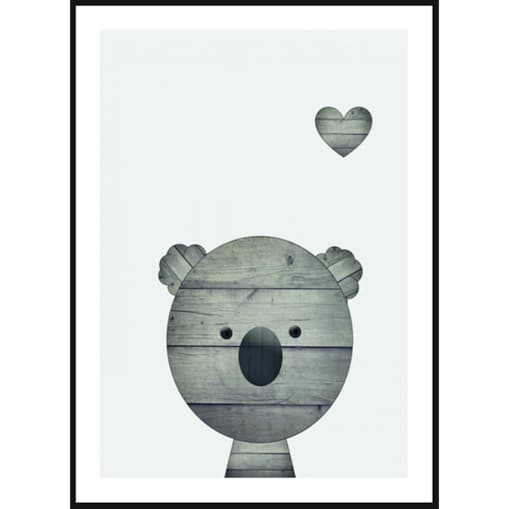 Poster Story, Plakat, Obraz - Drewniany Koala, wymiary 60 x 84 cm