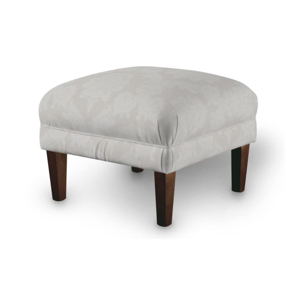 Podnóżek do fotela, liście akantu na jasno-popielatym tle , 56 x 56 x 40 cm, Damasco