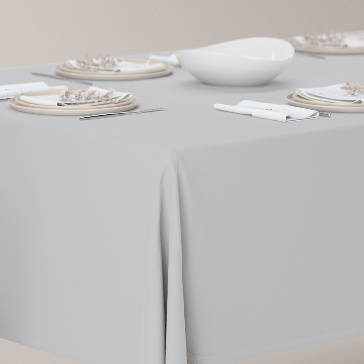 Obrus prostokątny 130 x 130 cm srebrny