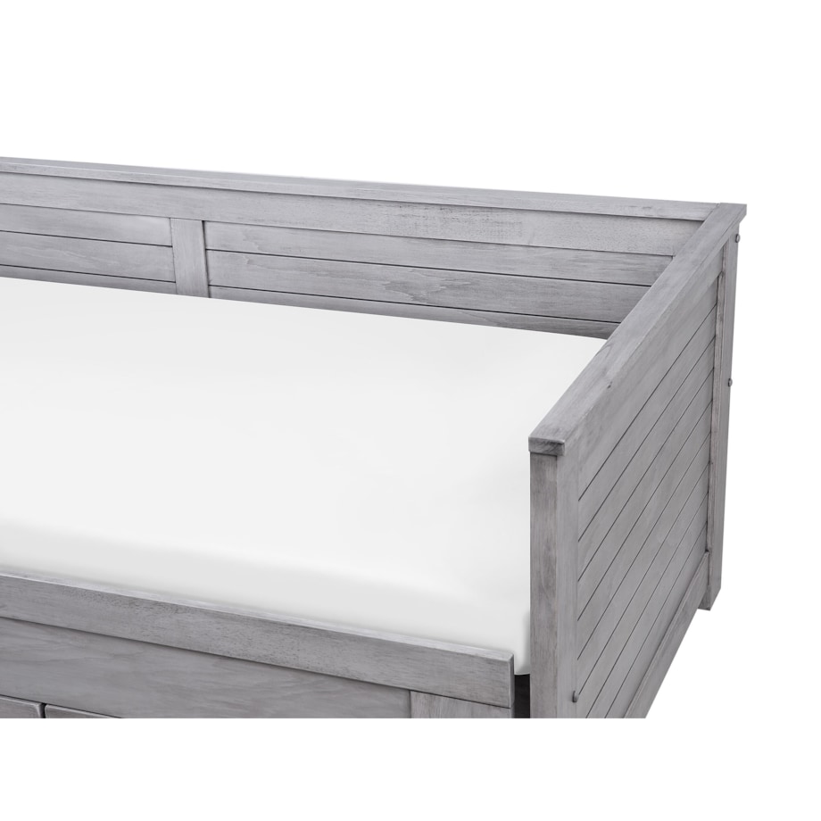 Łóżko wysuwane drewniane 90 x 200 cm szare CAHORS