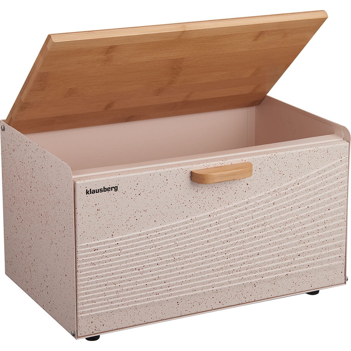 Chlebak stalowo-drewniany dwustronny kremowy KLAUSBERG