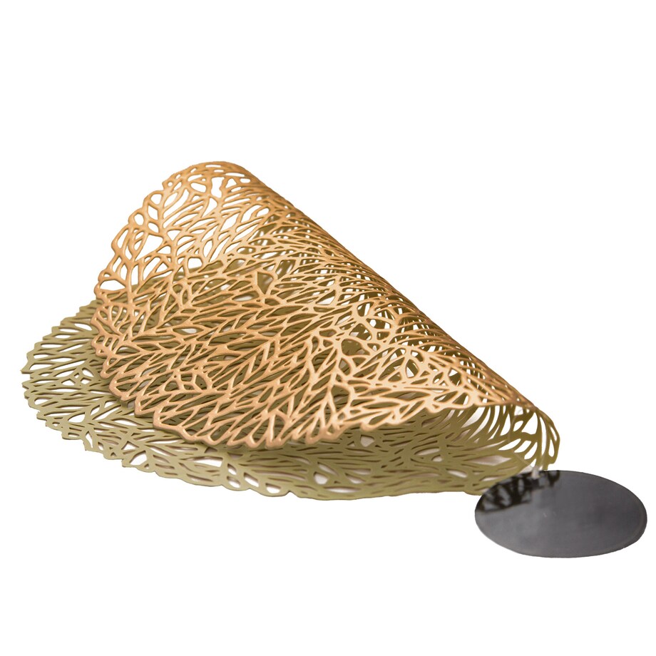 Podkładka Ażurowa Na Stół Mata Stołowa Pod Talerz Ozdoba 38 Cm Pvc Miedziana