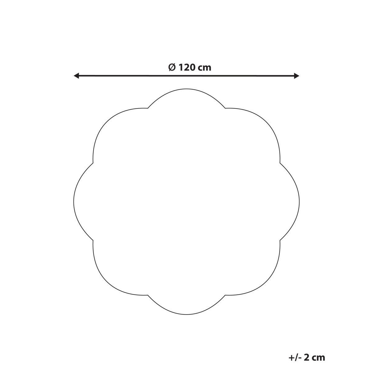 Dywan dziecięcy wełniany kwiat 120 cm wielokolorowy THUMBELINA
