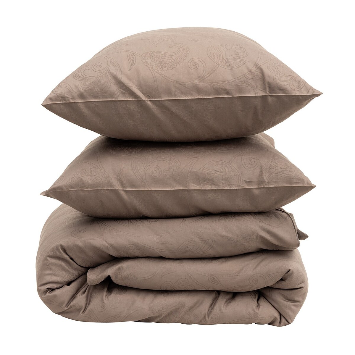 Pościel z satyny żakardowej Mocha Whisper 160x200 cm, 160x200 cm