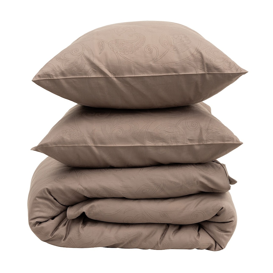 Pościel z satyny żakardowej Mocha Whisper 160x200 cm, 160x200 cm