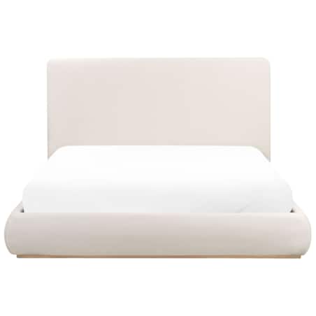 Łóżko z pojemnikiem CAMPAGNE 160 x 200 cm Jasnobeżowy