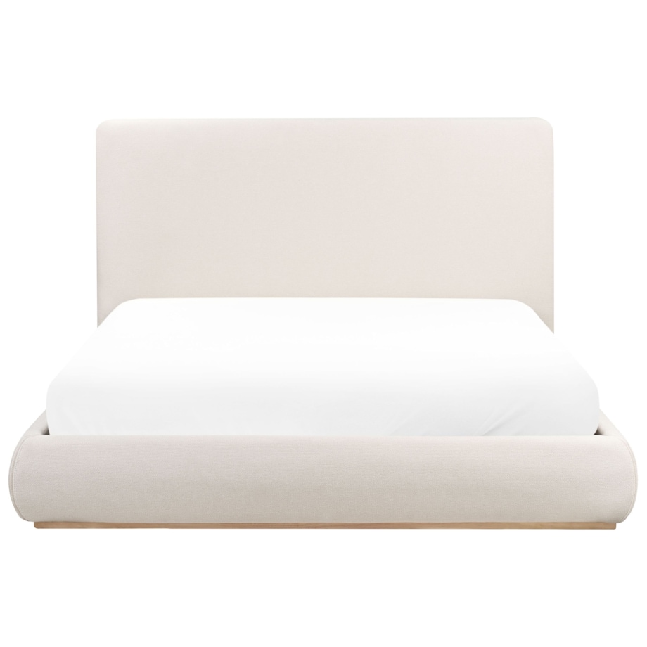 Łóżko z pojemnikiem CAMPAGNE 160 x 200 cm Jasnobeżowy