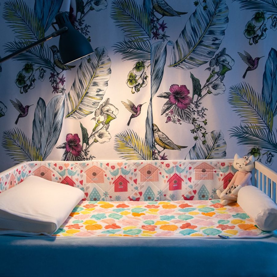 Top na materac 120x60 cm ochraniacz - DREAM Kwiatki