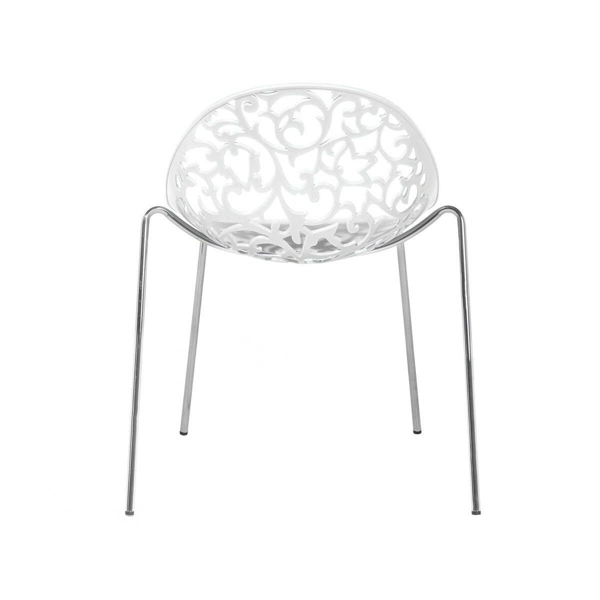 Zestaw 4 krzeseł do jadalni biały MUMFORD