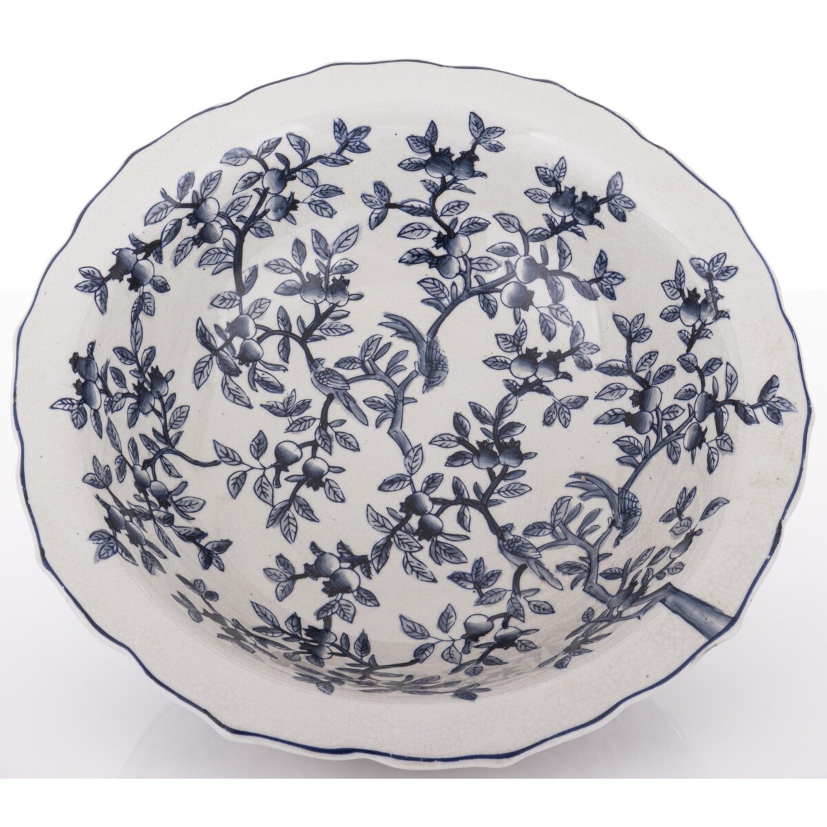 Dzbanek porcelanowy dekoracyjny 26x17x22 i 9x34x34 cm MODELLO BLU z misą