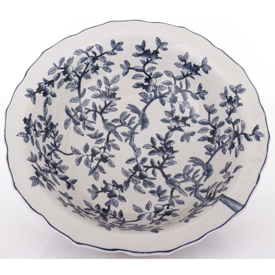 Dzbanek porcelanowy dekoracyjny 26x17x22 i 9x34x34 cm MODELLO BLU z misą