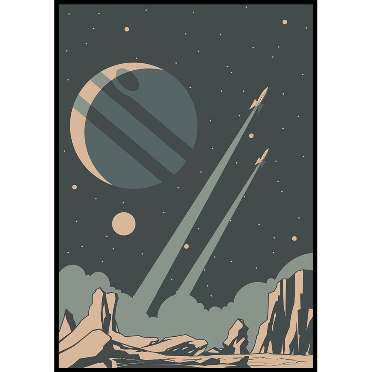 plakat space mission 2 30x40 cm
