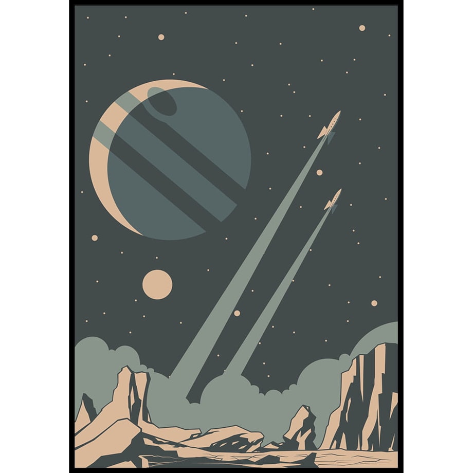 plakat space mission 2 30x40 cm