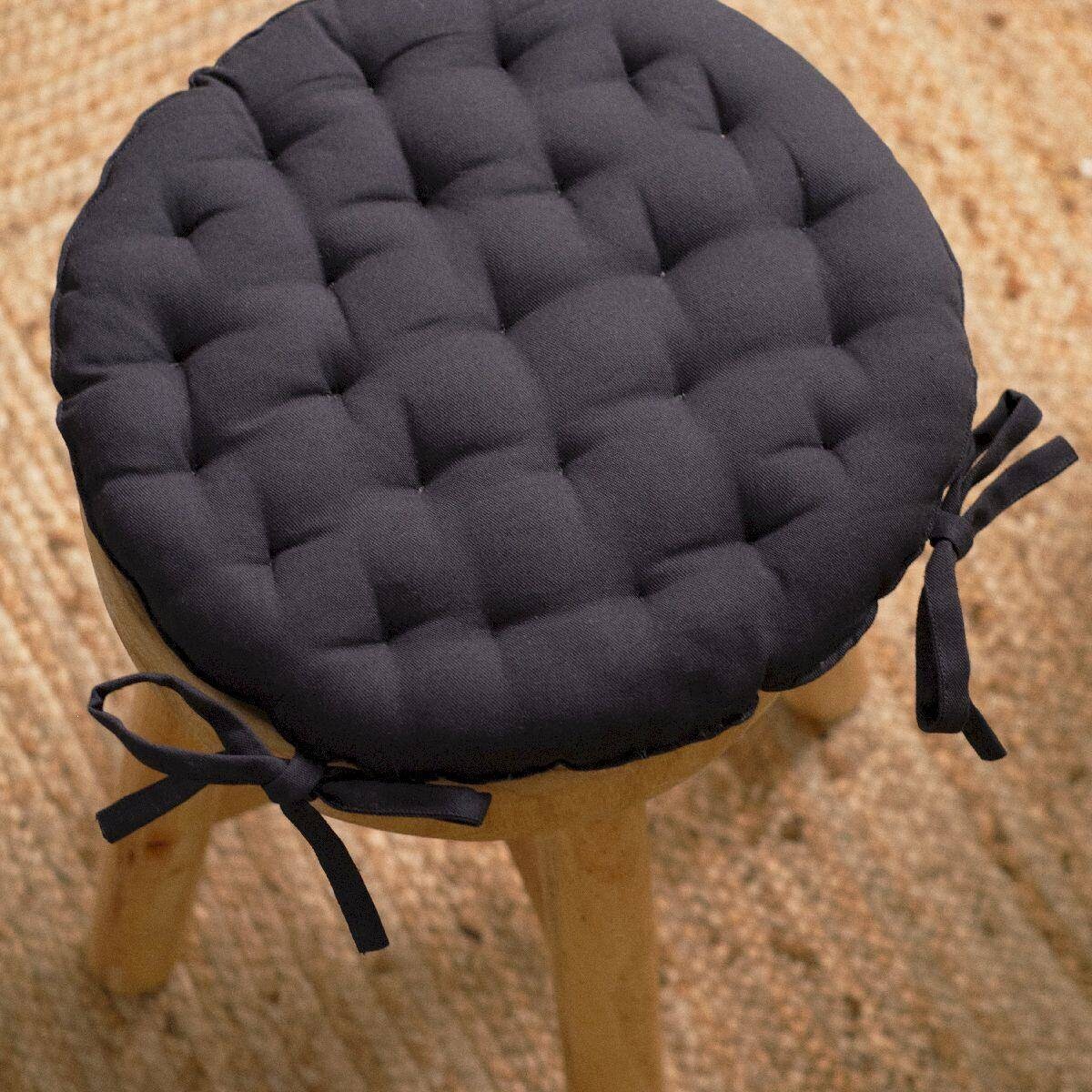 Poduszka na krzesło okrągła Secession, bawełniana, Ø 40 cm