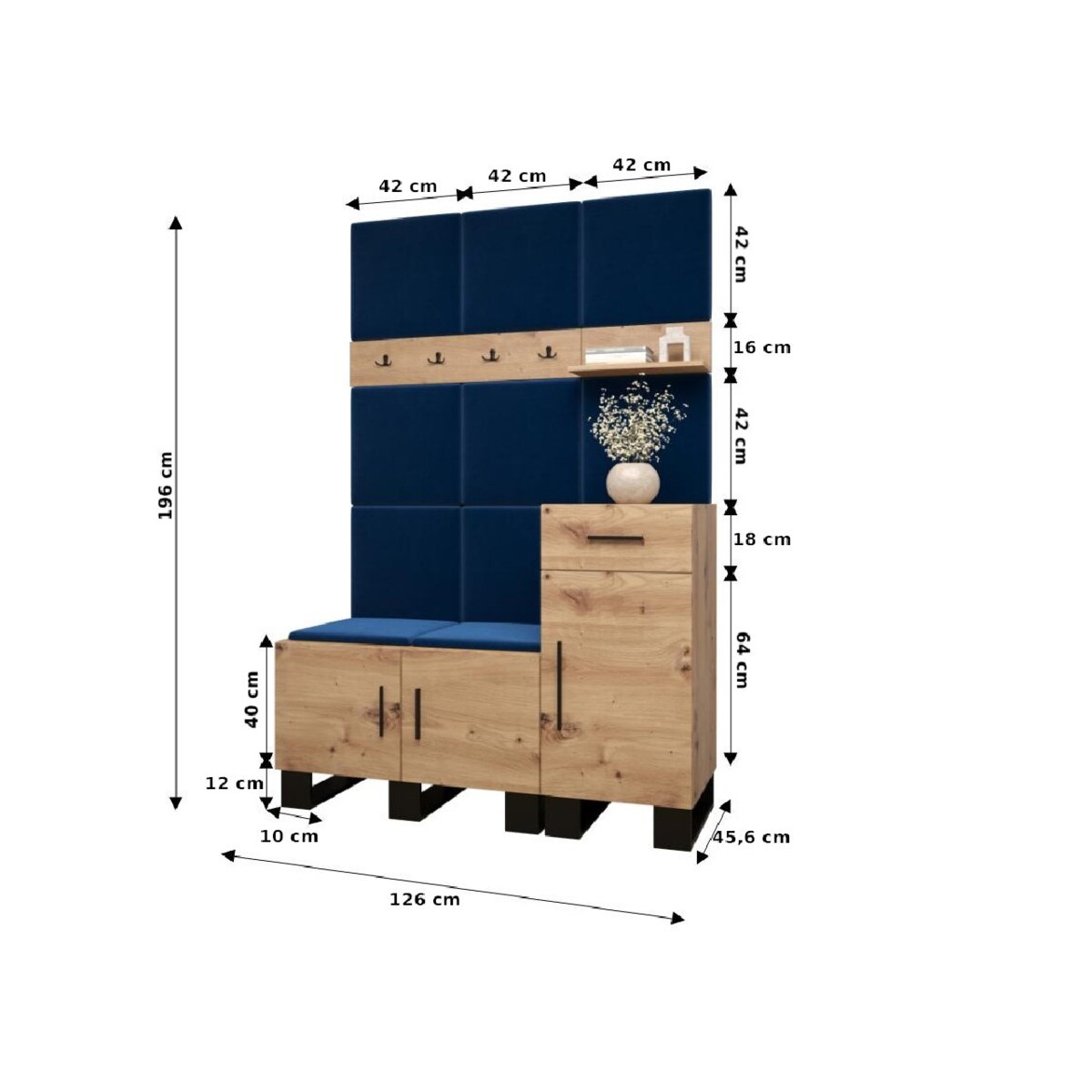 Garderoba do przedpokoju Abiks ARTIN 5 artisan+manila16