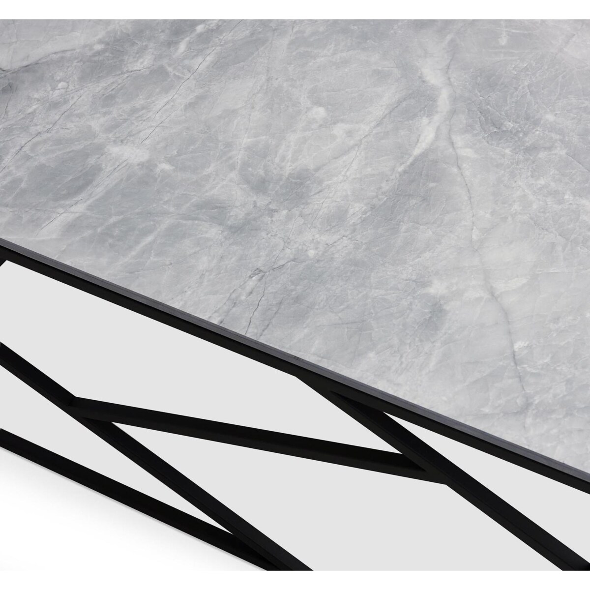 STOLIK KAWOWY Taman SZARY MARMUR 120/60/45 cm z metalu