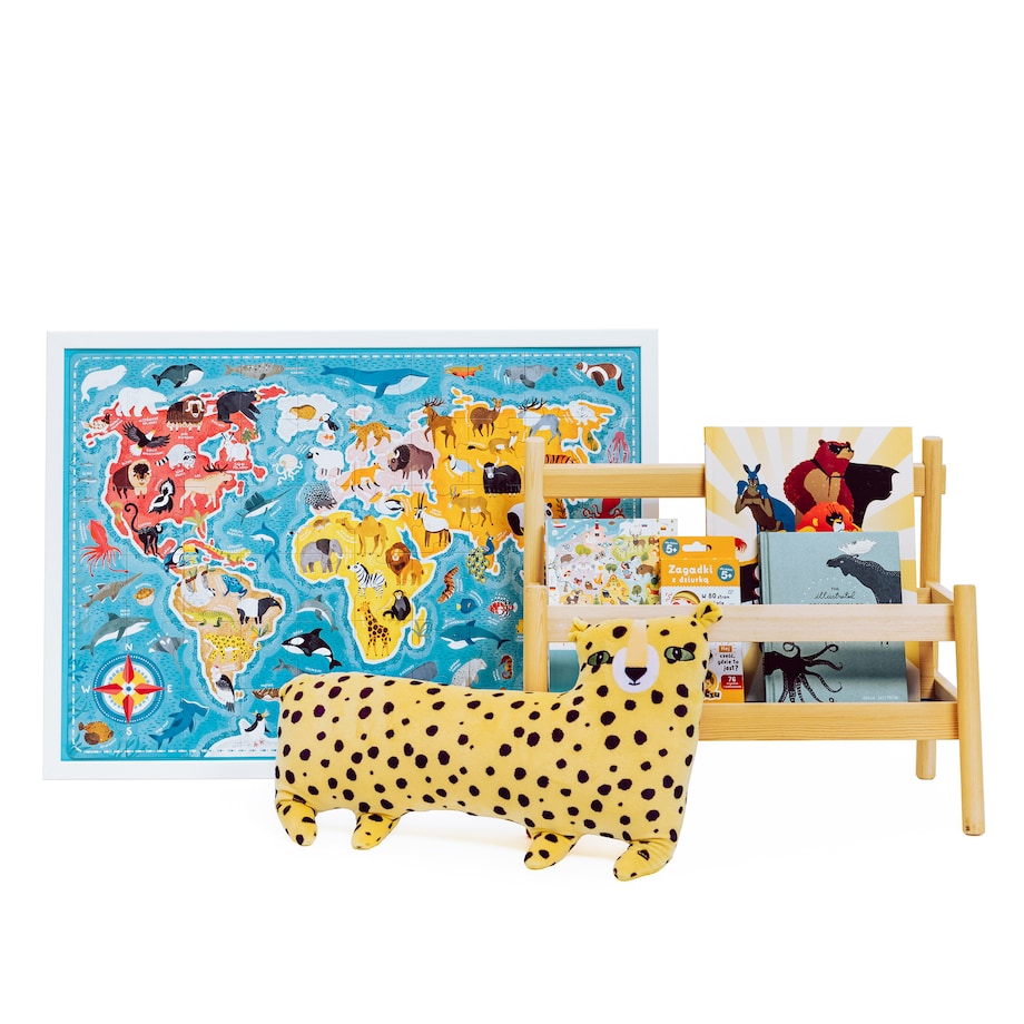 Puzzlove CzuCzu Zwierzęta Mapa świata 60 el.