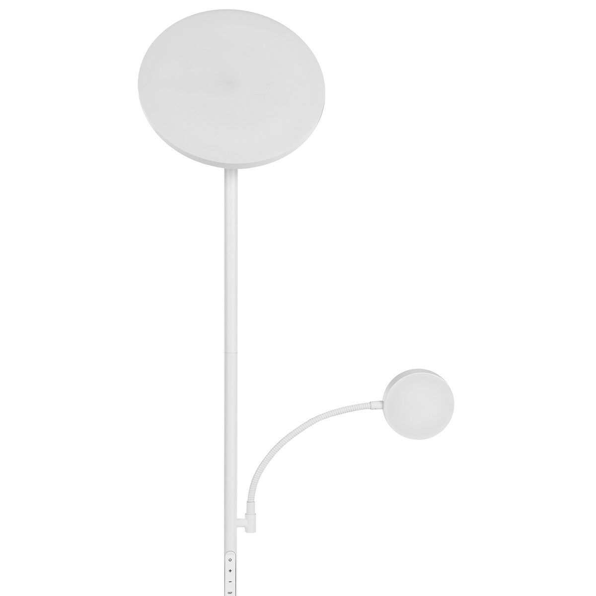 Lampa podłogowa LED ESKALDE  Z pilotem Ze ściemniaczem Metal Biały