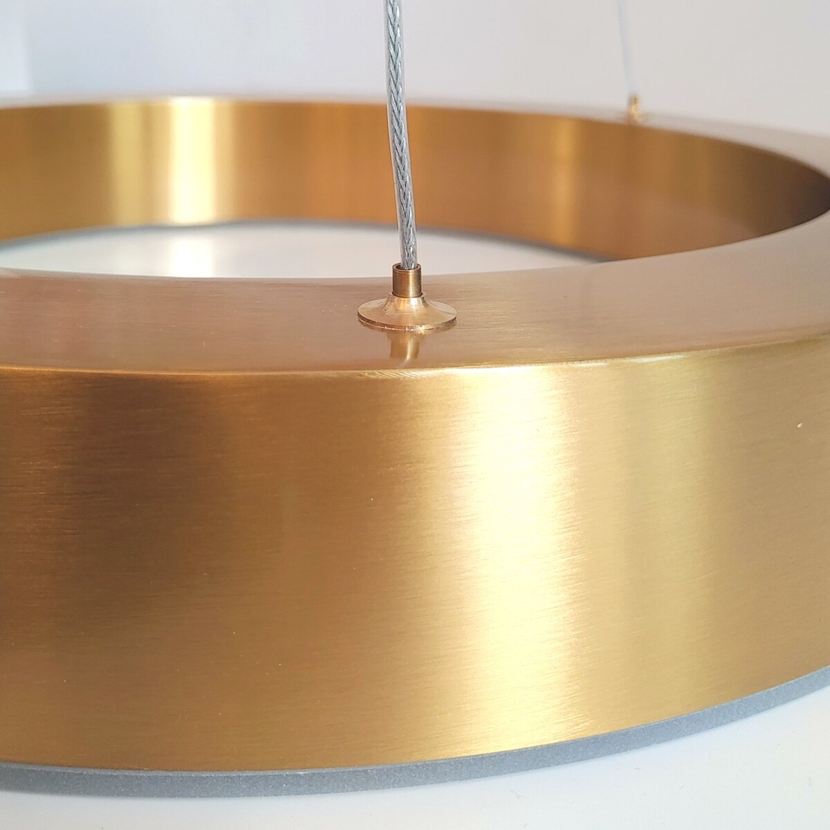 Wisząca lampa salonowa Circle ST-8848-80+80+100+120 brass pierścienie LED 112W mosiądz