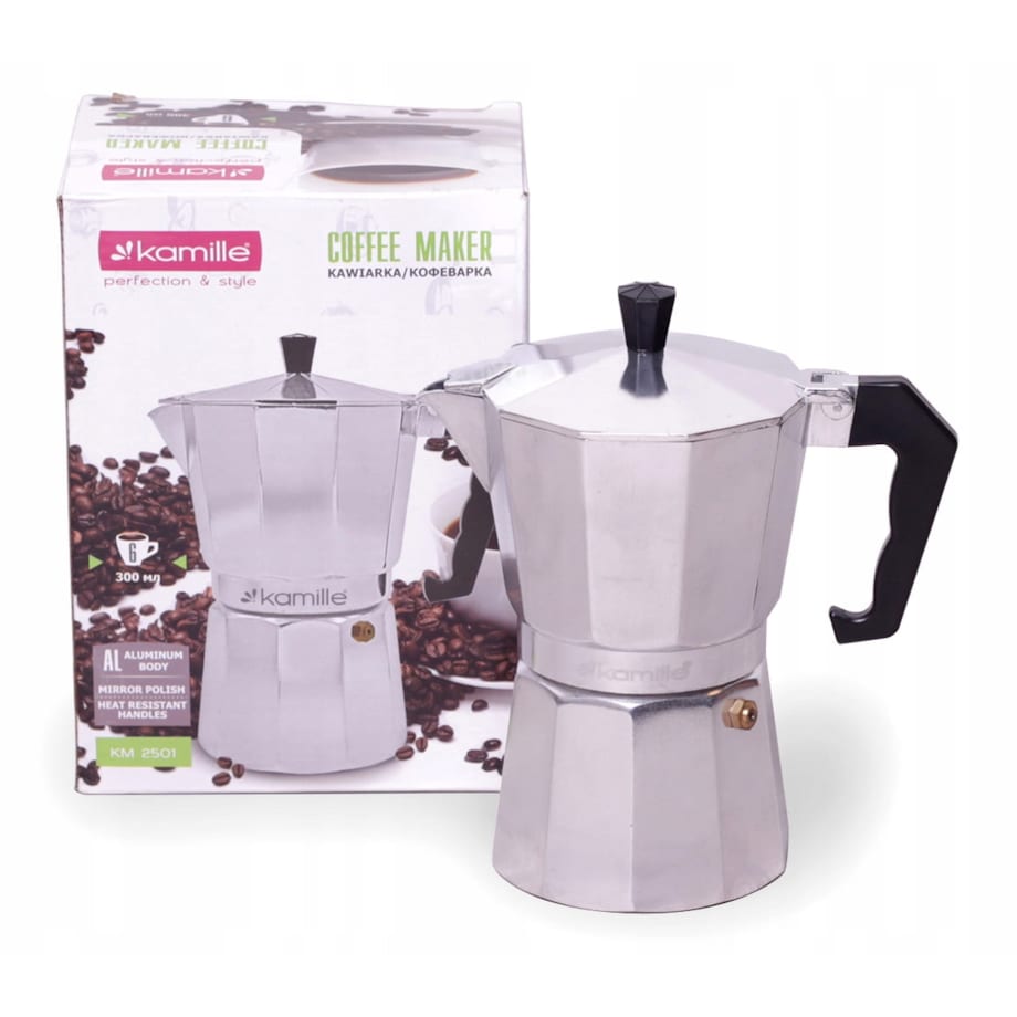 Kawiarka kafeterka zaparzacz do kawy aluminium 300ml KAMILLE