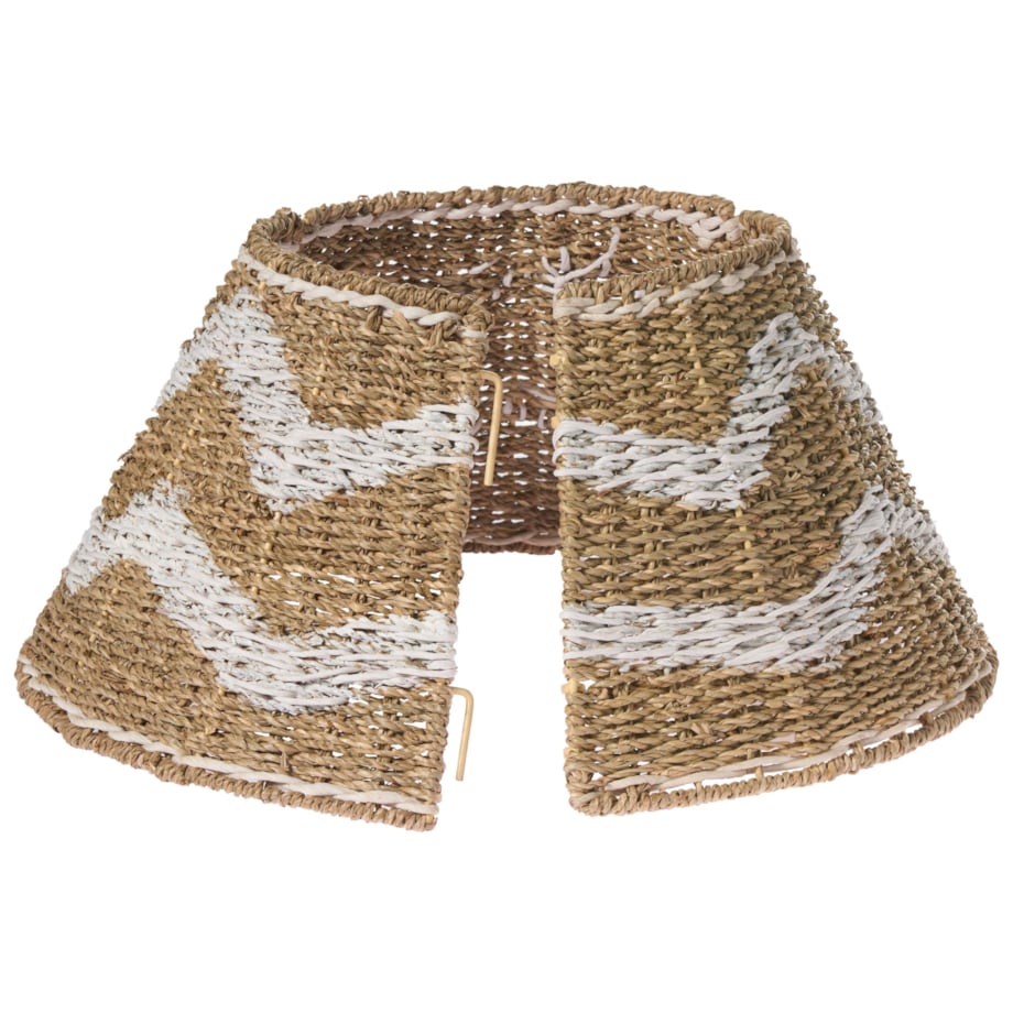 Osłonka pod choinkę HIVER Trawa morska Biały 43 cm