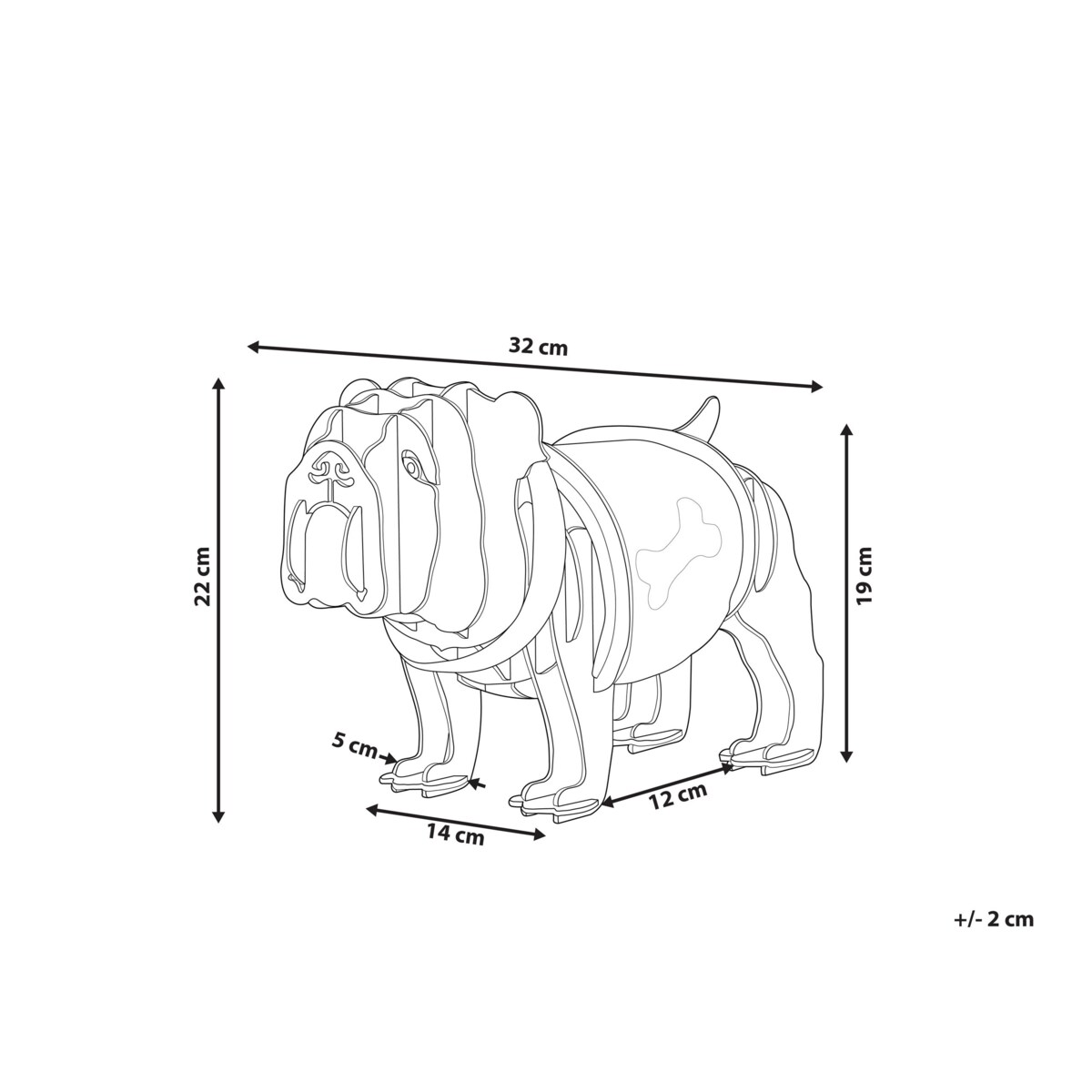 Lampa stołowa pies jasne drewno DOUCE