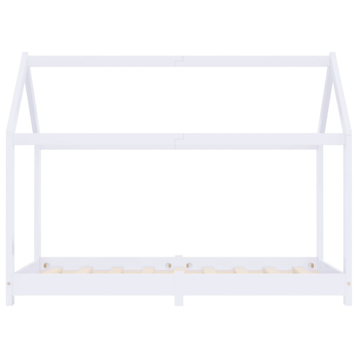 vidaXL Rama łóżka dziecięcego, biała, lite drewno sosnowe, 80 x 160 cm