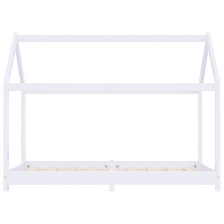 vidaXL Rama łóżka dziecięcego, biała, lite drewno sosnowe, 80 x 160 cm