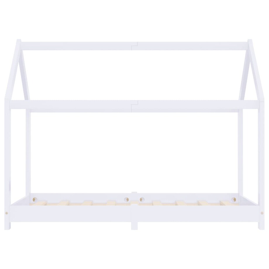 vidaXL Rama łóżka dziecięcego, biała, lite drewno sosnowe, 80 x 160 cm
