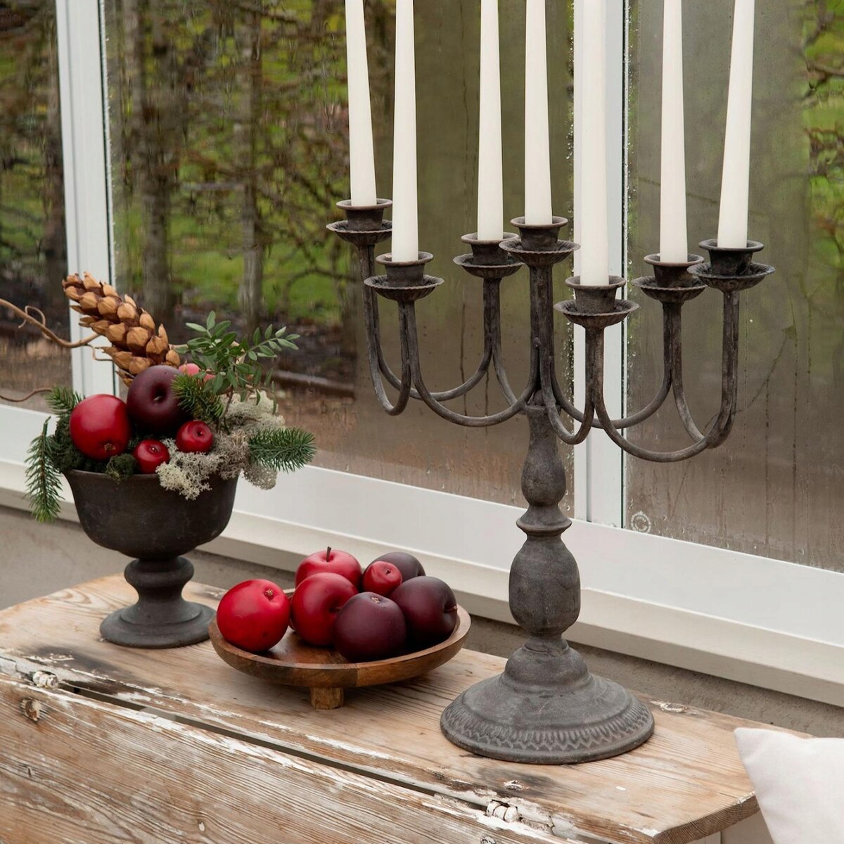 PATERA NA NÓŻKACH OWOCE WARZYWA BABECZKI CIASTO DREWNIANA MANGO BOHO 25cm