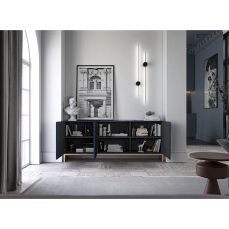 Komoda RTV Glamour Szafka RTV Granatowy MAT 168 cm