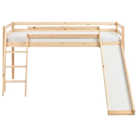 Łóżko na antresoli Drewno sosnowe STAPLE 90 x 200 cm Jasnobrązowy