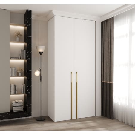 Szafa dwudrzwiowa Como 3 110 gł.40 biały+złoty