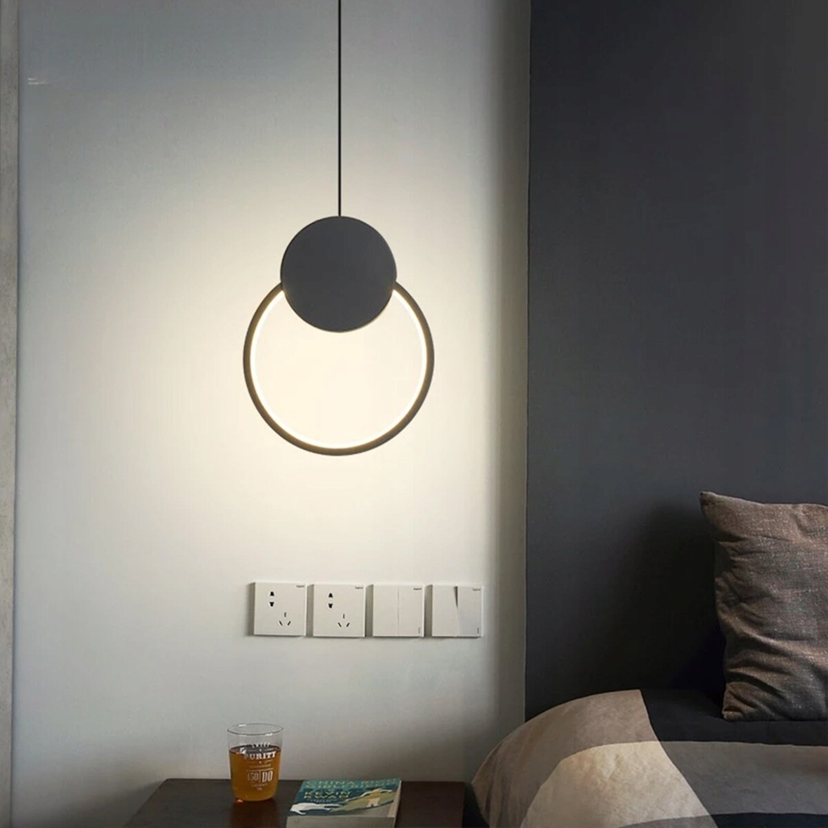 Lampa Sufitowa Wisząca Metal Black Led Czarny