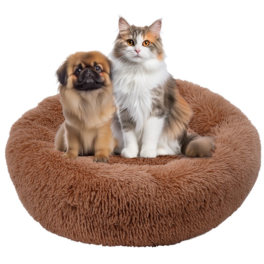 PLUSZOWE OKRĄGŁE LEGOWISKO kojec DLA PSA KOTA poduszka posłanie 60x60