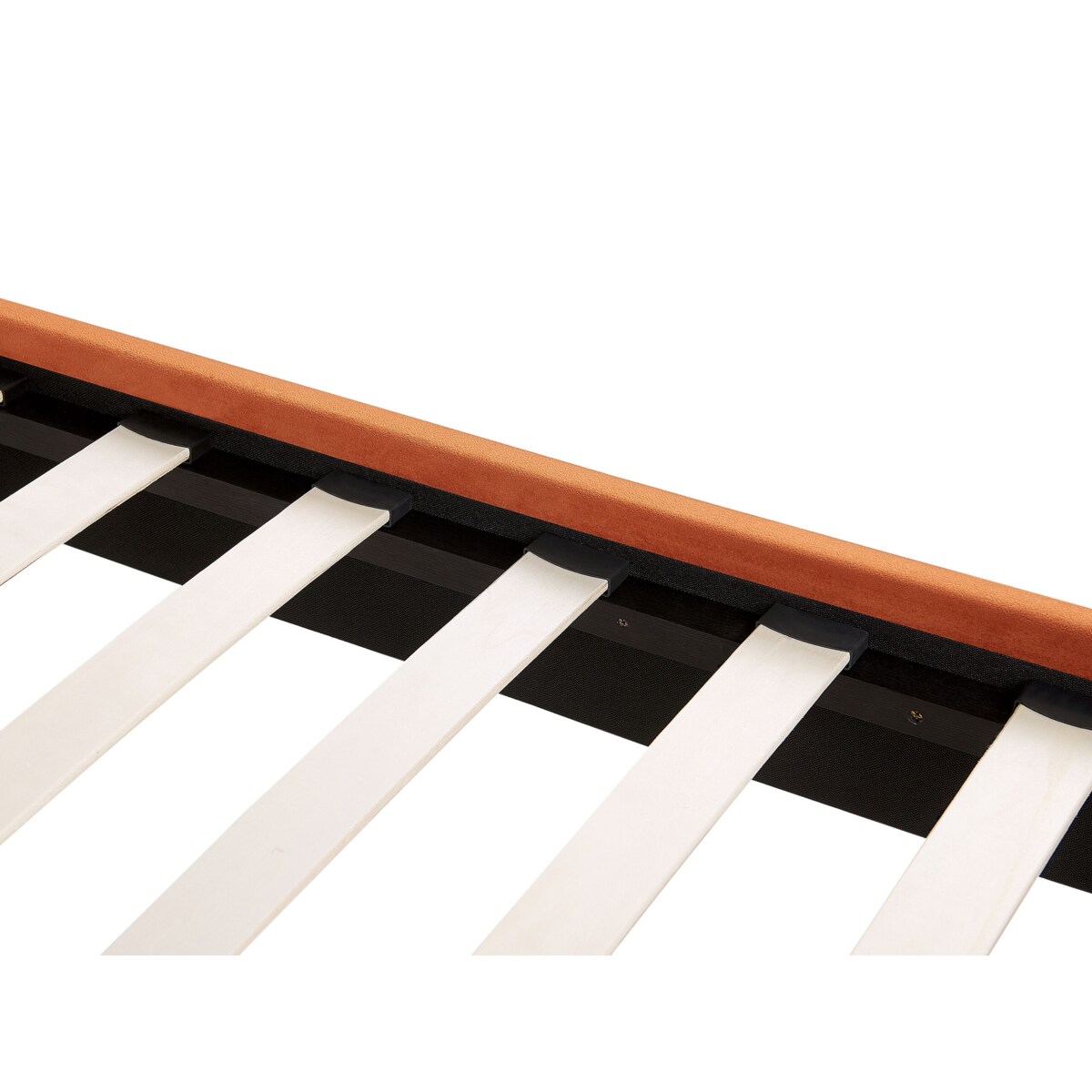 Łóżko welurowe 160 x 200 cm pomarańczowe FLAYAT