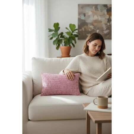 Różowa Poduszka Dekoracyjna Stella 50x30 - melanż