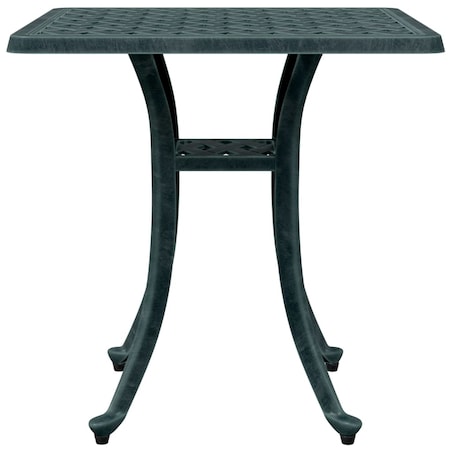 vidaXL Stolik ogrodowy, zielony, 53x53x53 cm, odlewane aluminium