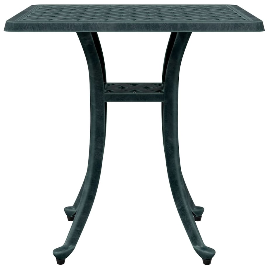 vidaXL Stolik ogrodowy, zielony, 53x53x53 cm, odlewane aluminium