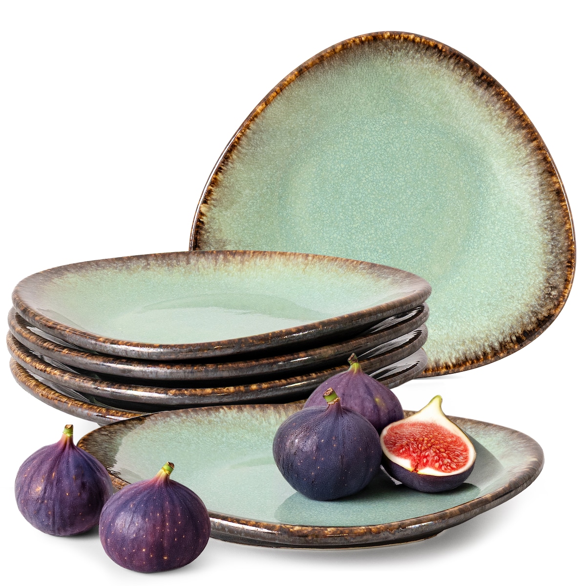 Konsimo PRIMA Talerz śniadaniowy 6 szt., szałwiowy