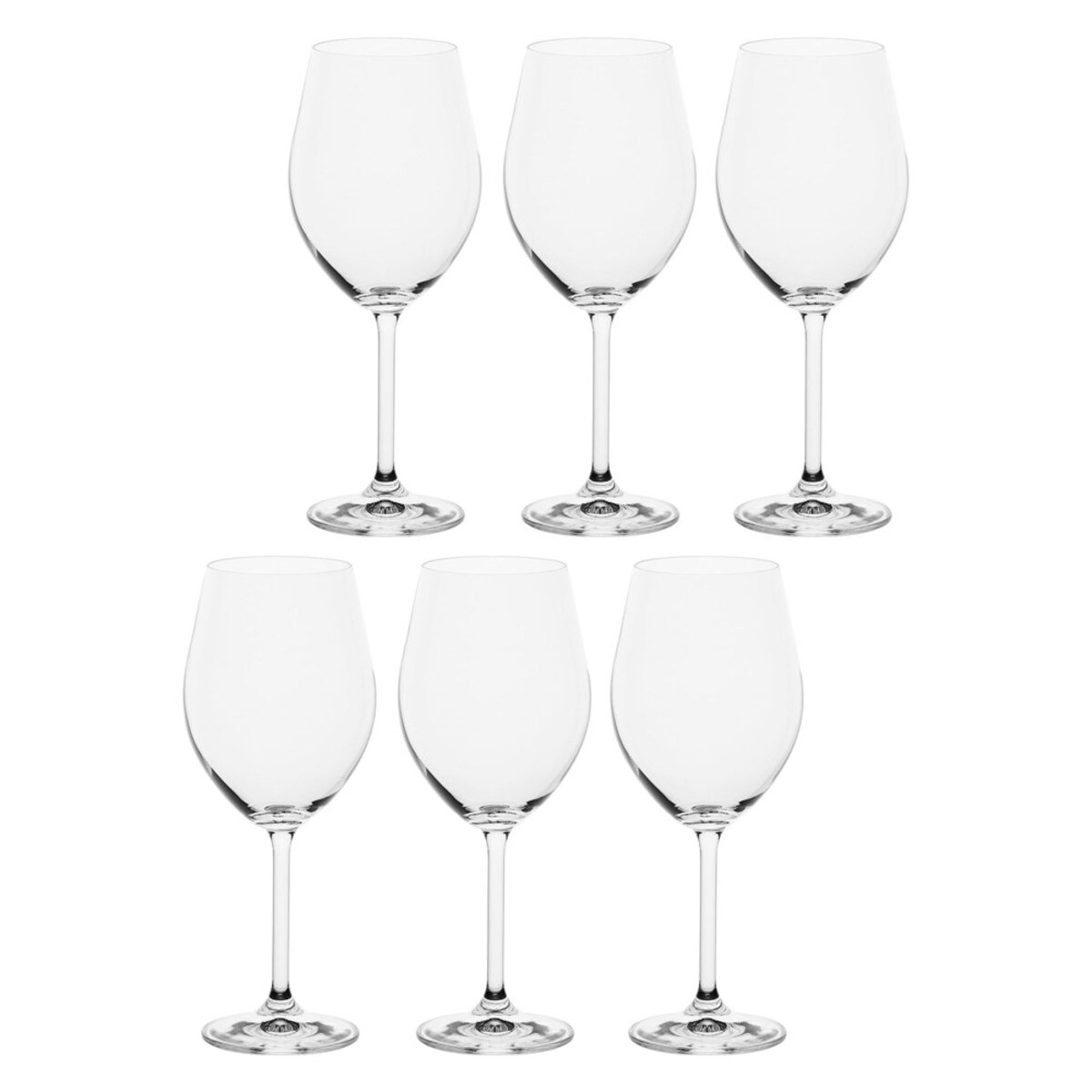 Zestaw 6 kieliszków do czerwonego wina Novello - Przezroczysty, 425 ml