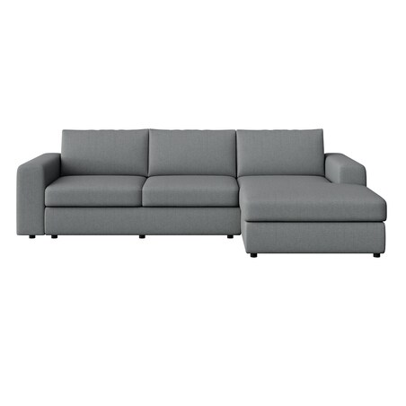 Sofa narożna prawa Baga XL szara