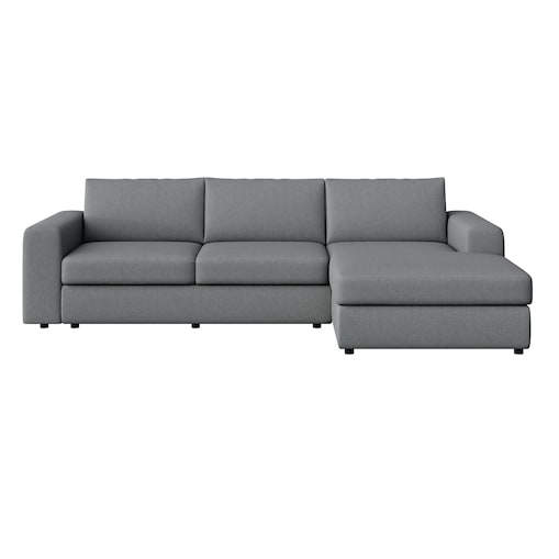 Sofa narożna prawa Baga XL szara