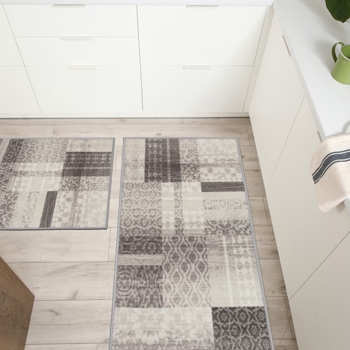 Chodnik Antypoślizgowy Vita 80x150 cm Patchwork Beżowy