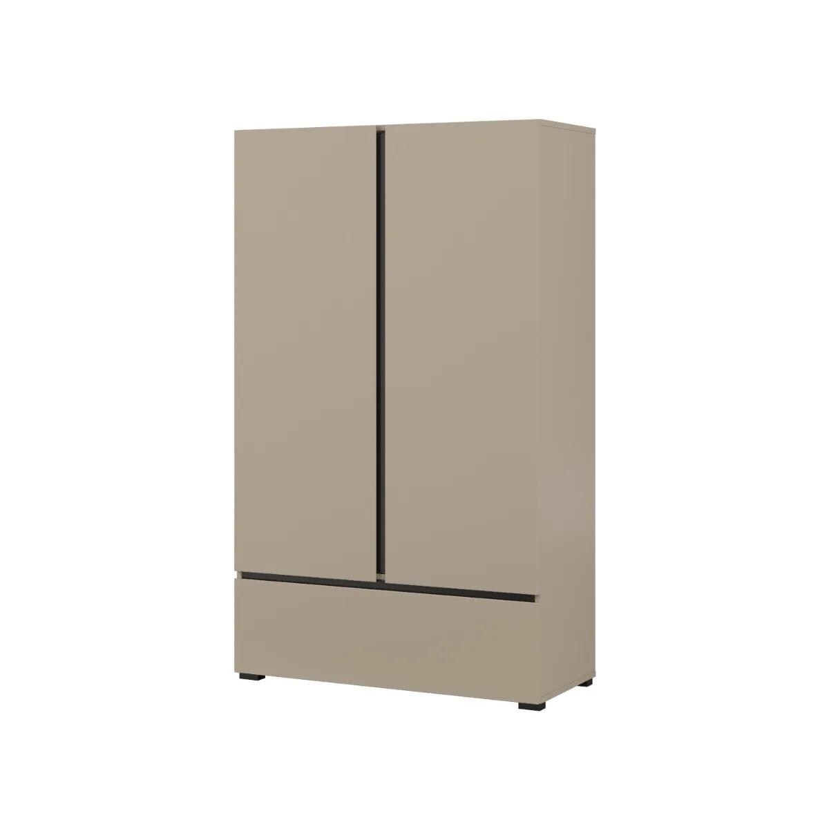 Komoda wysoka CROSS 2D1S 89cm congo/czarna