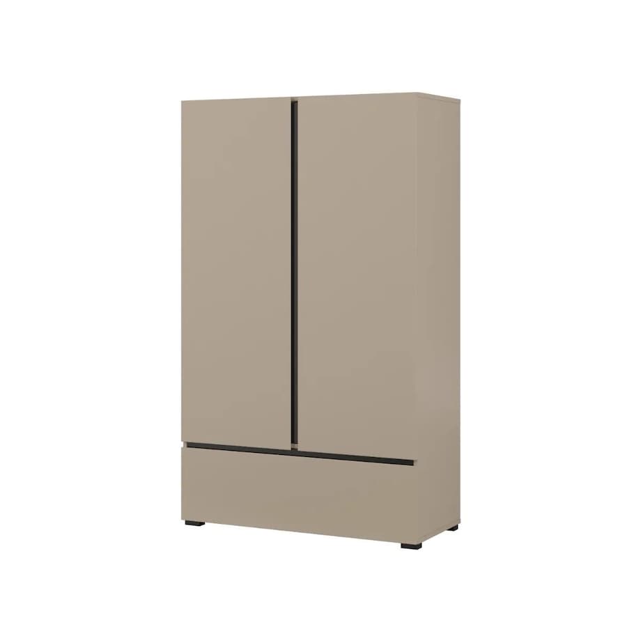 Komoda wysoka CROSS 2D1S 89cm congo/czarna