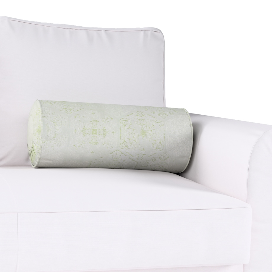 Poduszka wałek z zakładkami, zielony ornament, Ø20 x 50 cm, Christmas