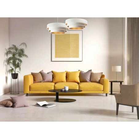Lampa wisząca TRIO biała/złota
