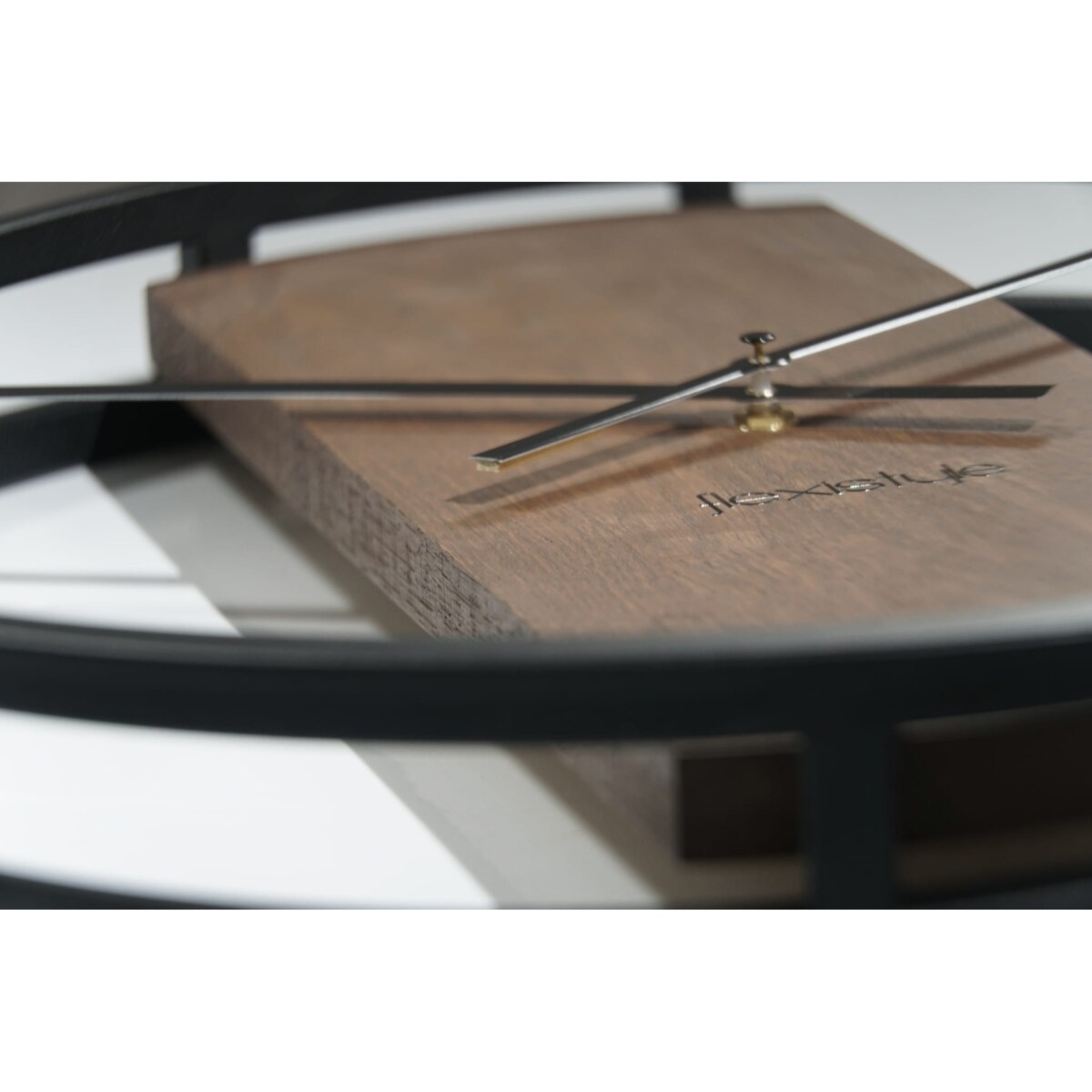 Zegar ścienny drewniany LOFT OVAL brązowy 50cm