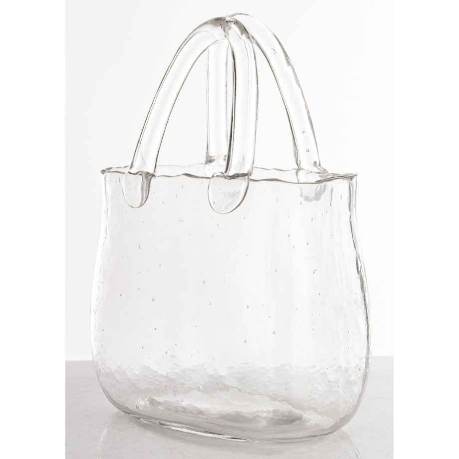 Wazon szklany 25x16x16 cm TORBA przeźroczysta